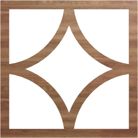 Ekena Millwork Statesman Wood Fretwork Pierced Ceiling Medallion, Walnut, 24"OD x 15 3/8"ID x 1/4"T CMWP24X24X0250STWA